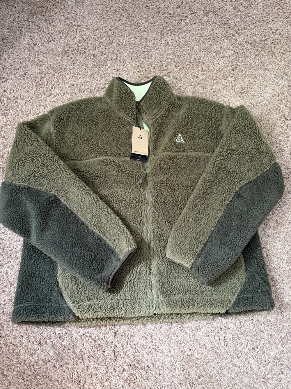 Nike ACG Glacier Therma-FIT Jade Windproof Jacket fleece  FV8653-222 Size Large